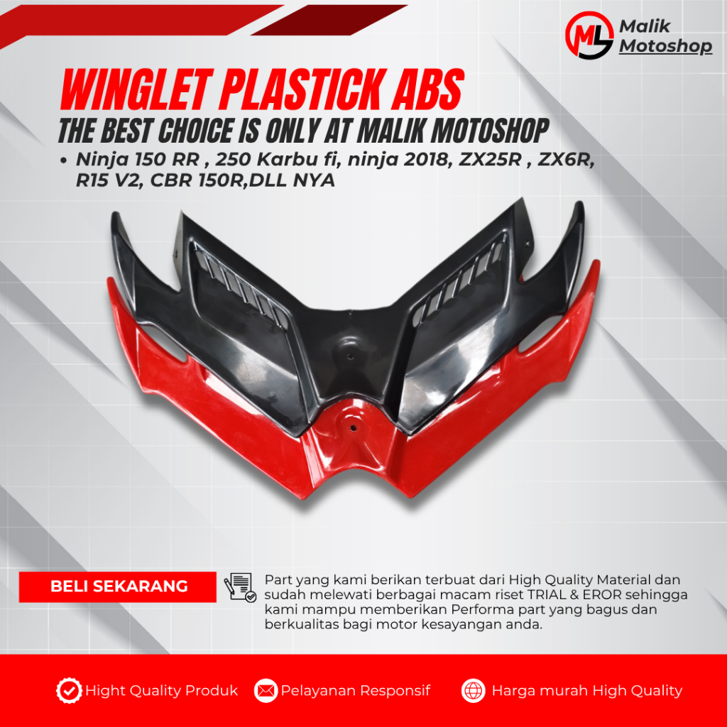 WINGLET NINJA 250 FI WINGLET NINJA250FI WINGLET KAWASAKI NINJA 250FI WINGLET NINJA 250 KARBU WINGLET