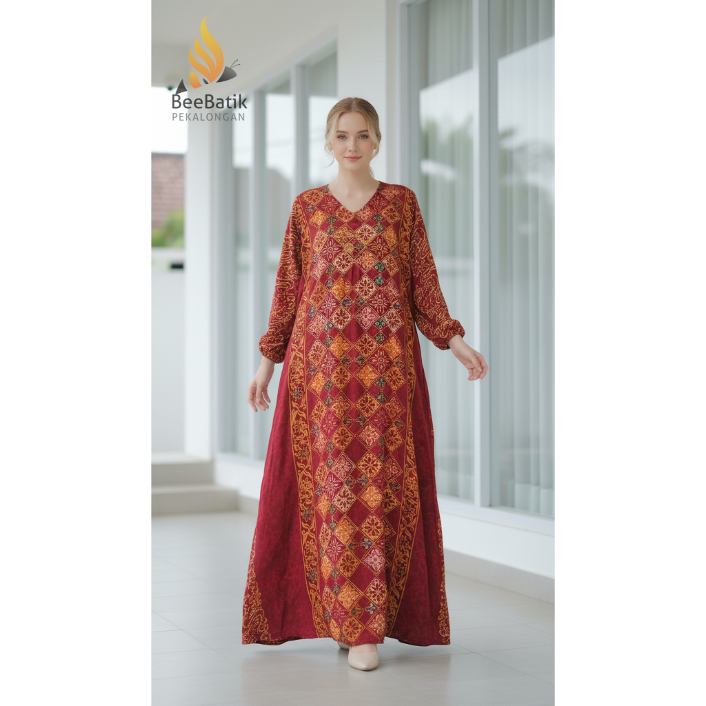 Longdress Batik Rayon Premium BeeBatik Pekalongan