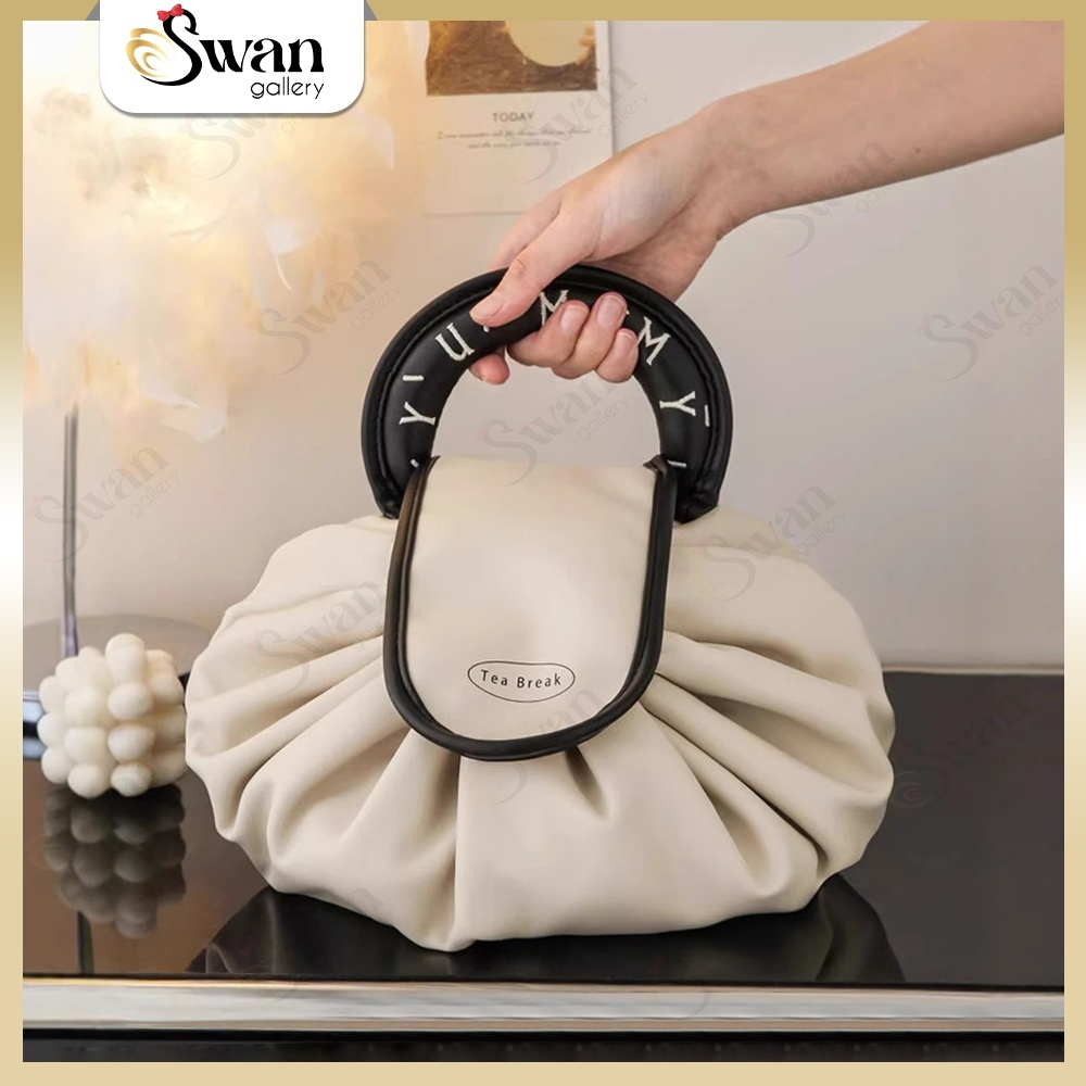 Pouch Serut Magnet Kosmetik Multifungsi Elastis Portable Fashion Anti Air Tas Scrunchie Tali Skincar