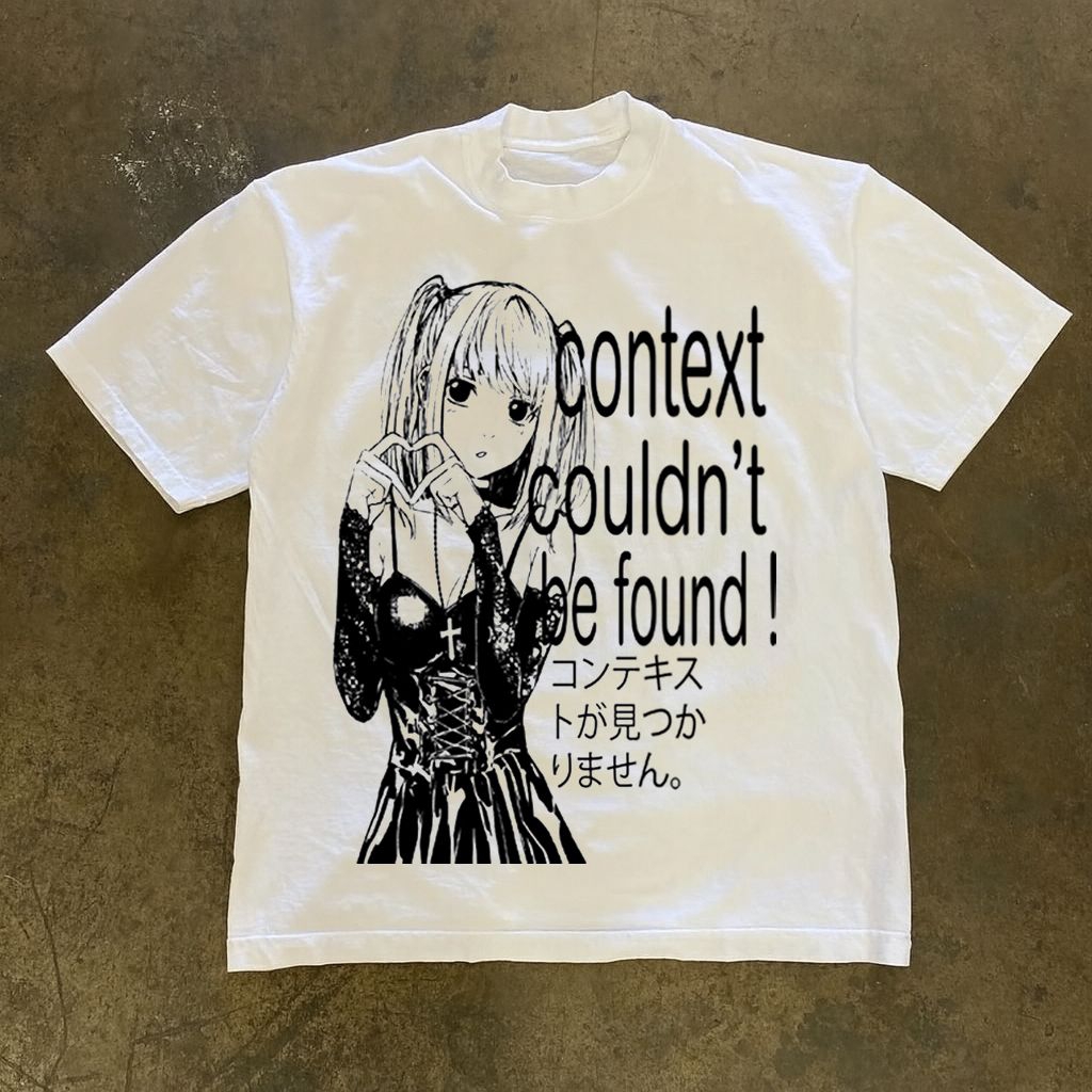 Retro Japan Anime Kaos Retro Japan Anime Gothic Misa Amane White Combed 24s Pria Dan Wanita Anime Go