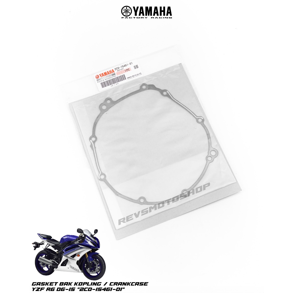 YAMAHA PART R6 YAMAHA R6 2008-2015 GASKET BAK KOPLING / CRANKCASE (2C0-15461-01) 100% ORIGINAL