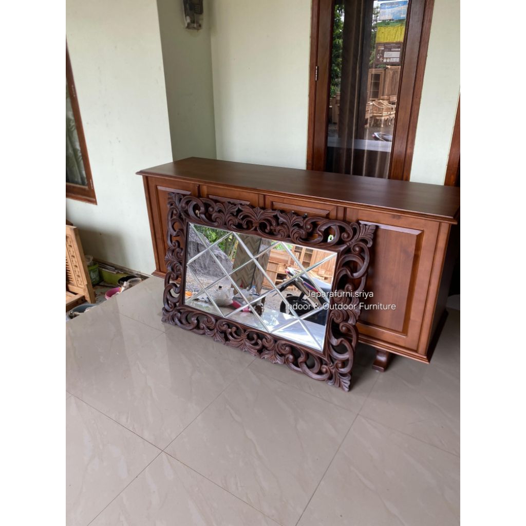 Cermin Ukir Jati Jepara