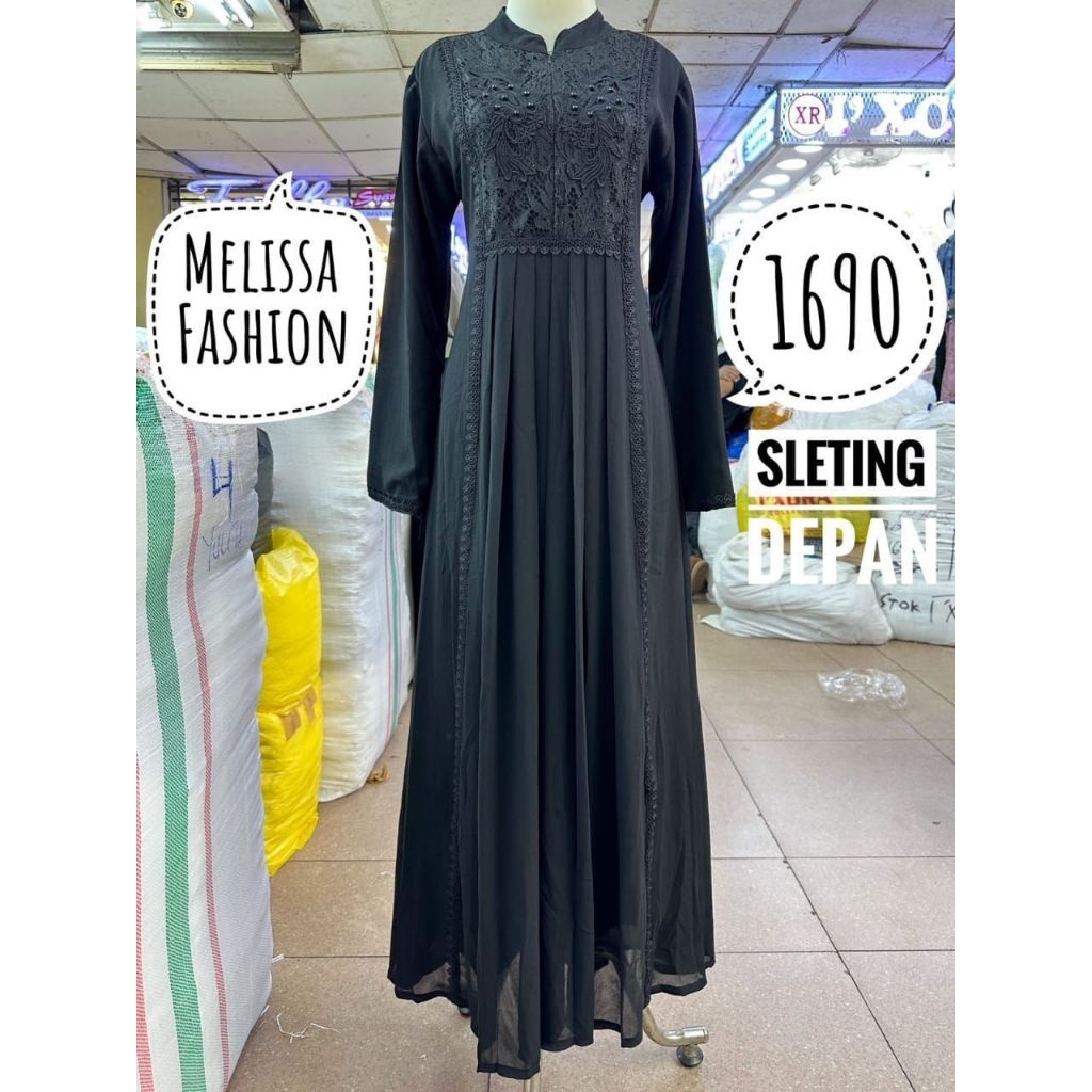 gamis polos wanita-gamis hitam-gamis simpel-gamis modren-Abaya hitam polos