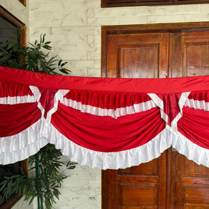 BACKGROUND PONI REMPEL MERAH PUTIH