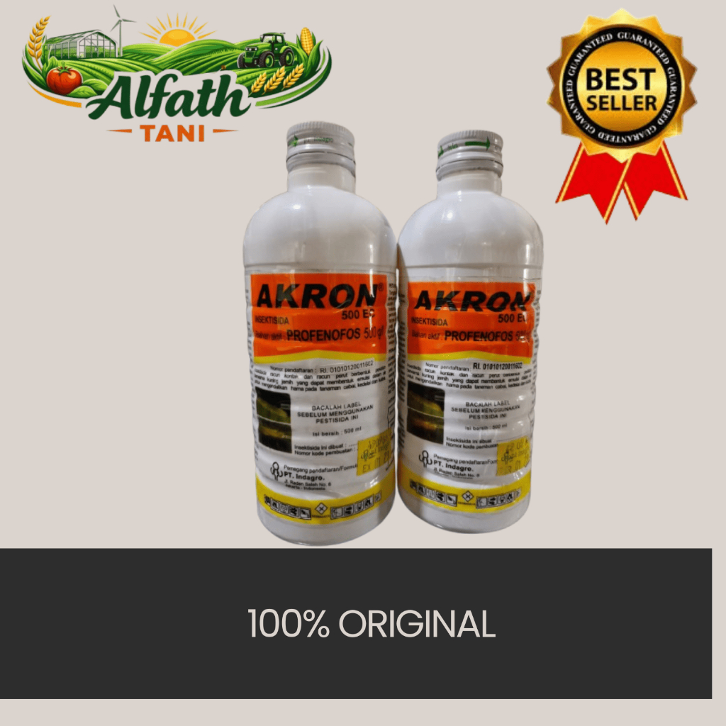 Akron 500 EC - 500 ml (Insektisida) Pembasmi Ulat Grayak Tanaman Cabai,Kedelai,Kentang,Kubis