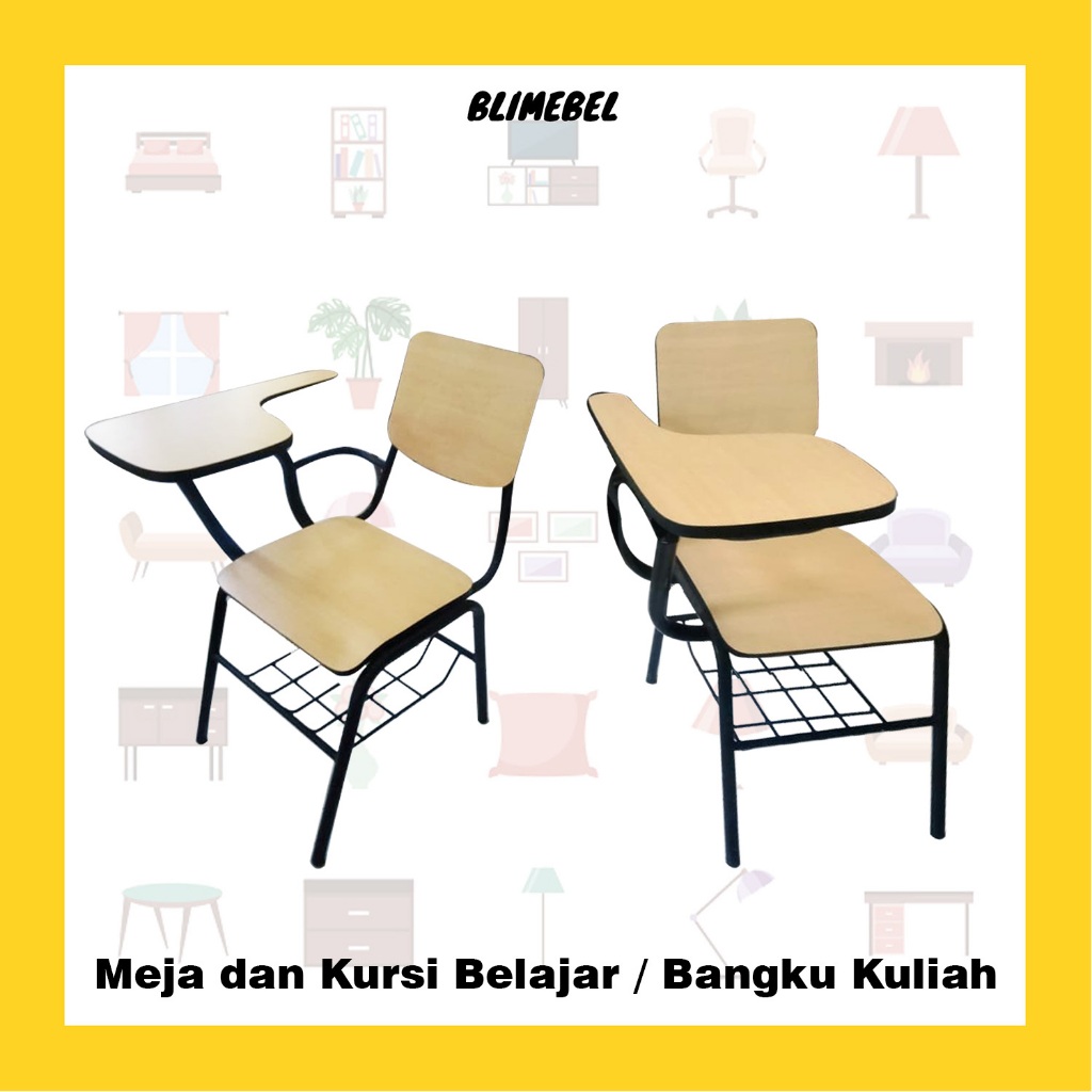 Meja dan Kursi Belajar / Bangku Kuliah