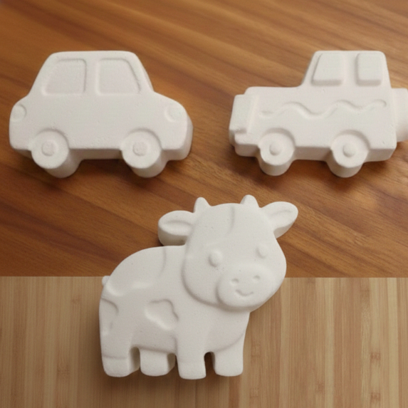 Set Mewarnai Patung Gypsum Anak dengan Cat Warna