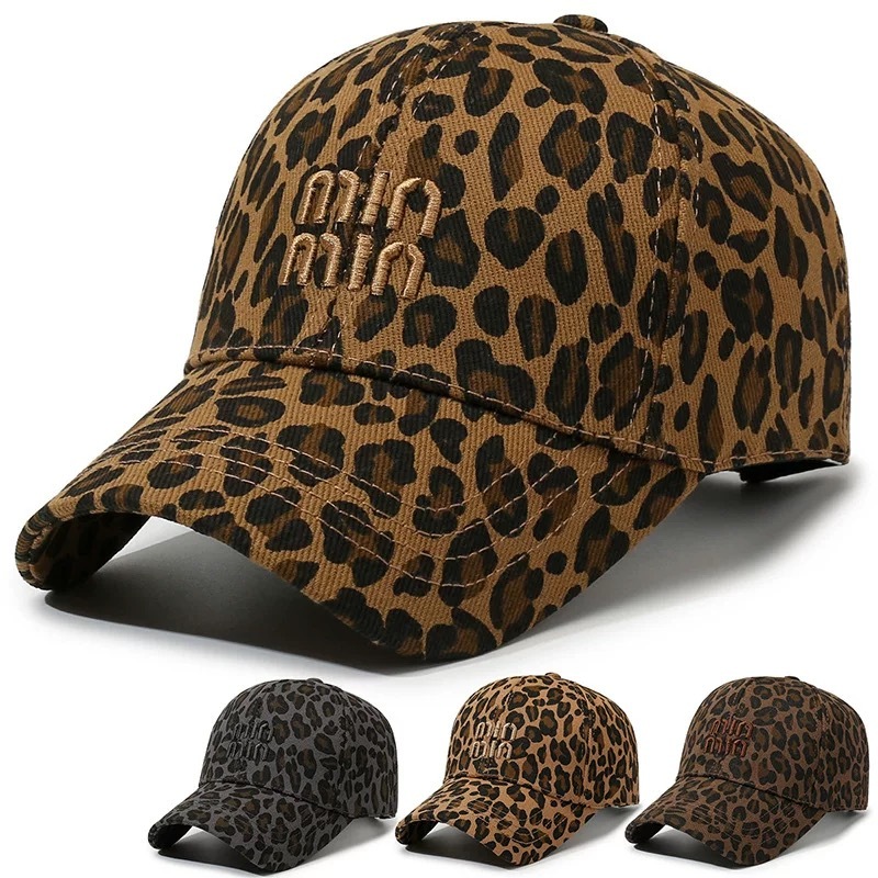 Topi Baseball Motif Leopard