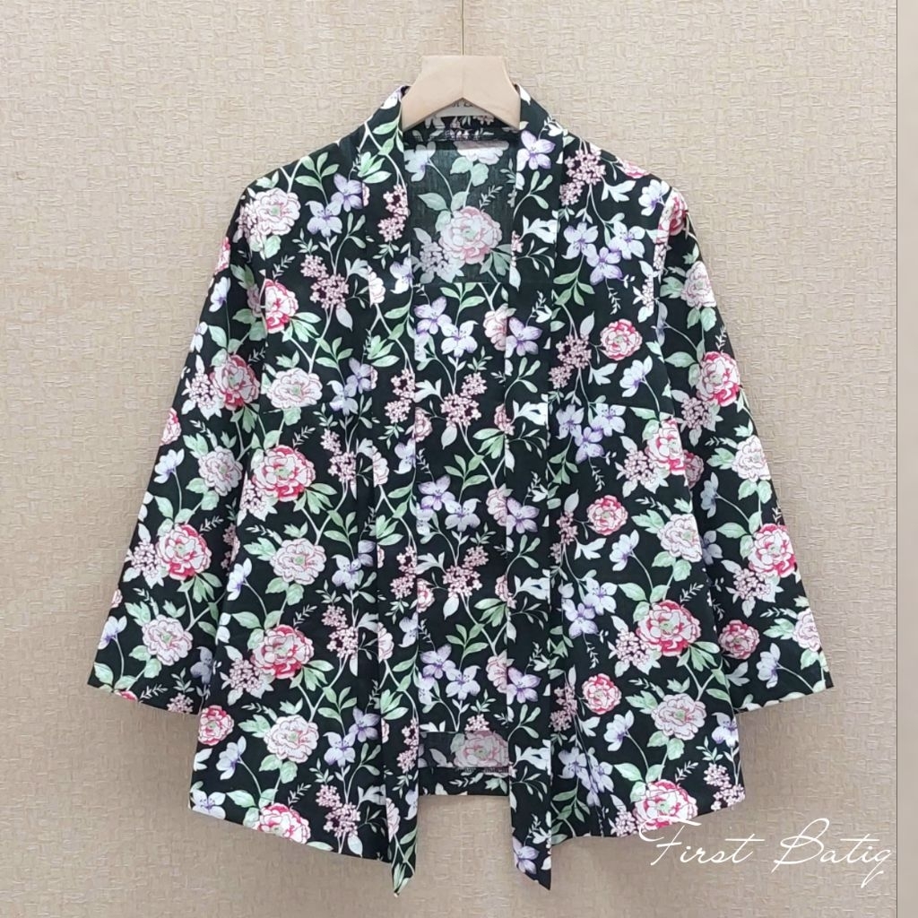 Kebaya Katun Jepang, Kebaya Kutubaru Modern Bunga Klasik, Jahitan Penjahit, Rapih Bukan Konveksi