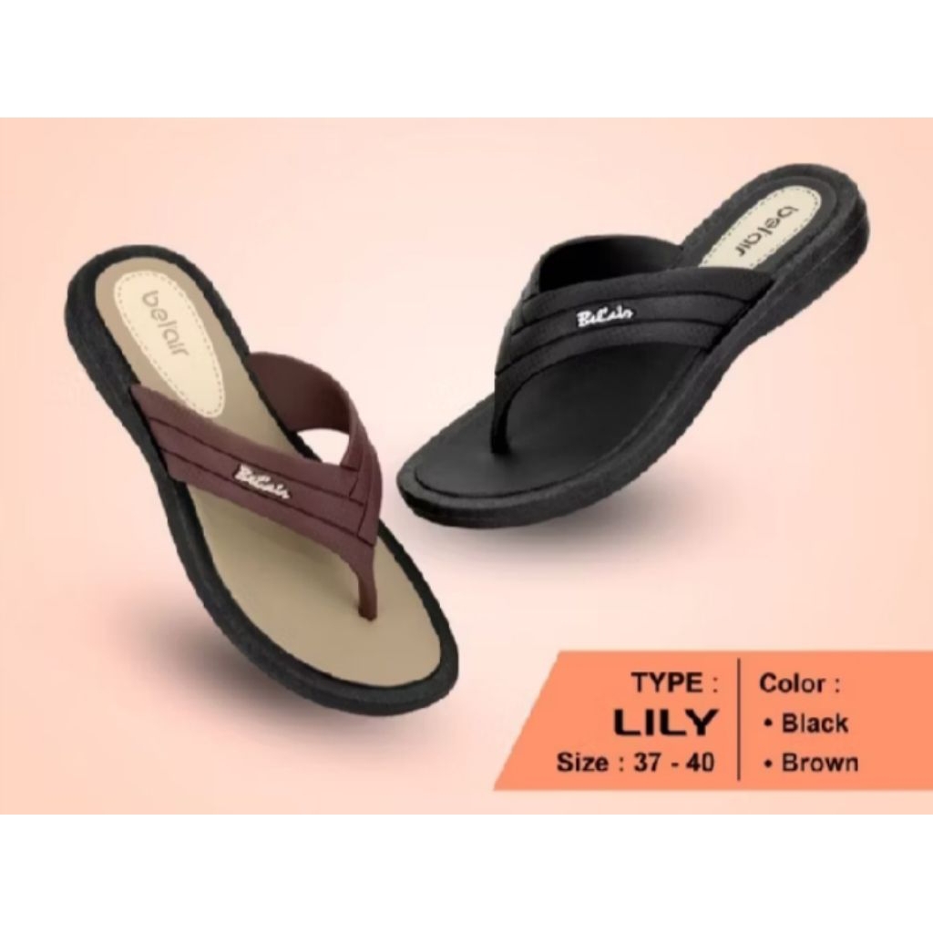 sandal japit lily//sandal japit bel'air wanita