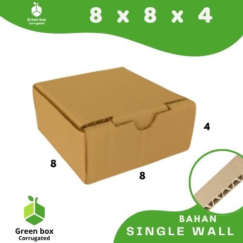 Kardus 8x8x4 LD Kardus Box Gelang lipatan depan Dus Hampers Kotak Kemasan Box Aksesoris Karton