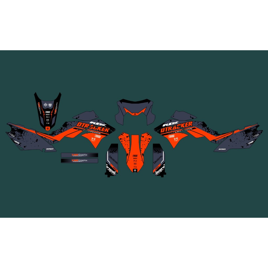 Decal Sticker Motor KLX 150, Dekal Stiker KLX BF / G /Extreme,DTX Sticker Motor KLX 150 BF Fullbody