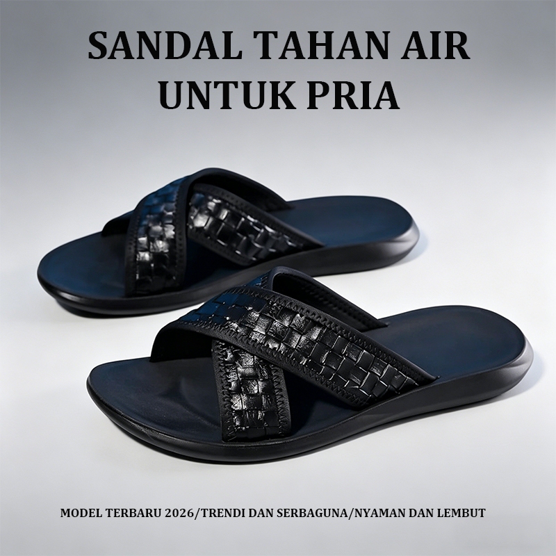 Sandal Japit Pria Distro Kekinian Trendy Clasic Casual Terbaru   Sandal Jepit Pria Classic Trandy   