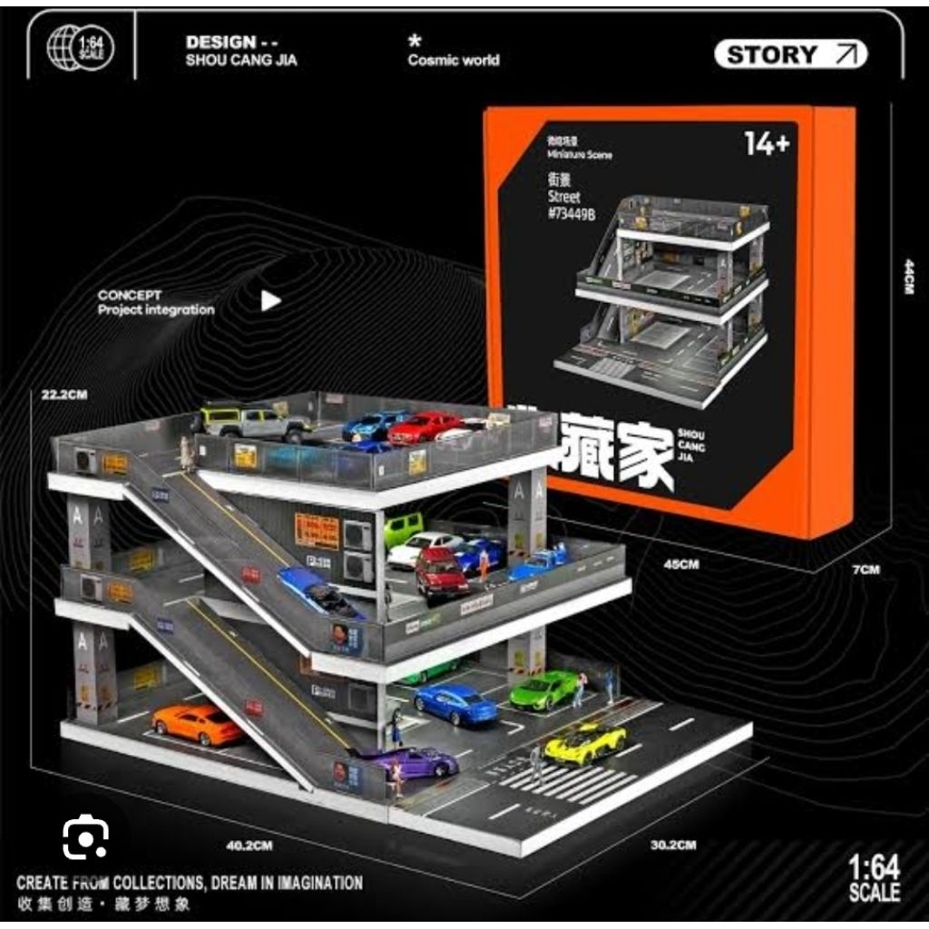 Shou cang Jia Diorama 1/64 Japanese Style Ramp Parking