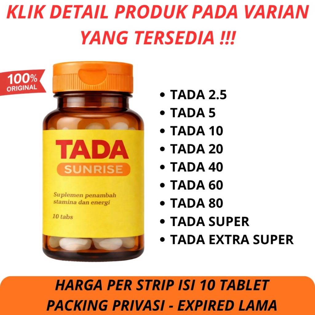 TADA SUNRISE SUPLEMEN PRIA UNTUK PENAMBAH ENERGI DAN STAMINA