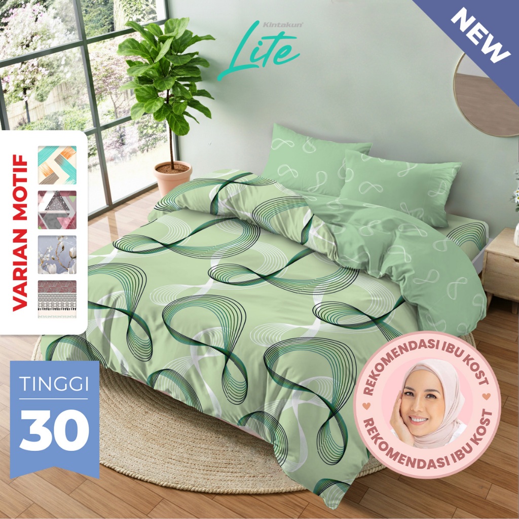 Kintakun LITE Bedcover Set Fitted 160 x 200 Microfiber Tinggi 30 cm - Multivarian