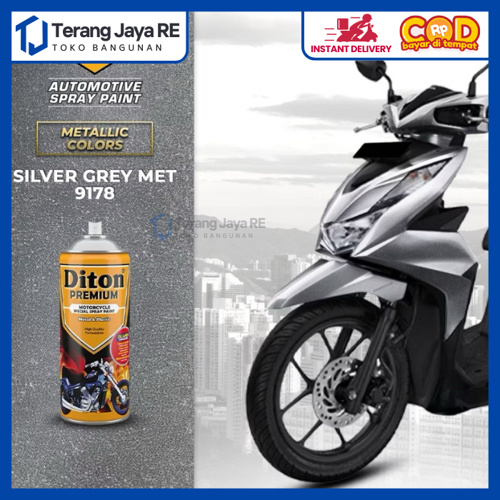 Cat Semprot Diton Premium 9178 Silver Grey Met