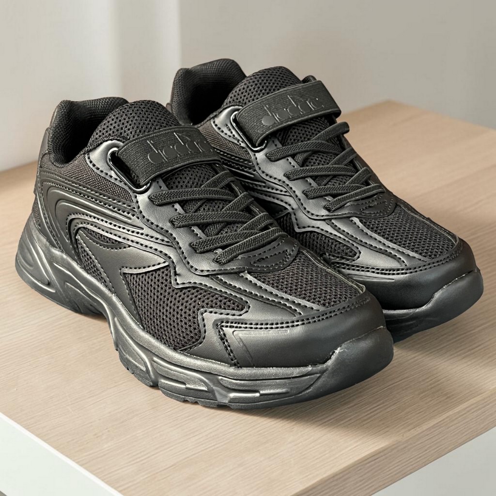 Diadora Hitam Black Sepatu Sekolah Anak Cowok Cewek ORIGINAL