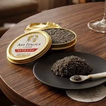 Starry sturgeon caviar SEVRUGA Ars italica caviar royal | Cavisius group telur ikan 25 gr