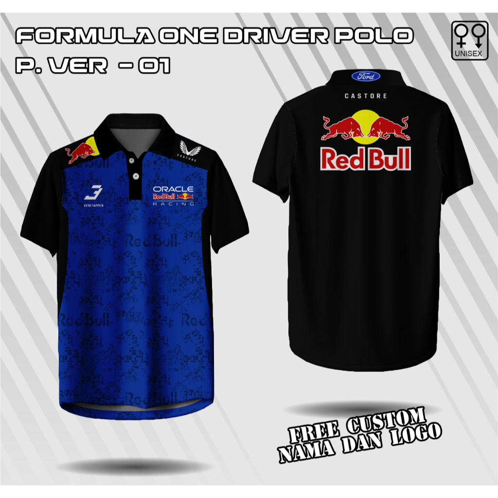 jersey polo f1 team redbull Max Verstappen 2026 baju formula one redbull racing kaos team redbull
