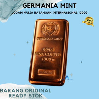 Logam Mulia Batangan Internasional Germania Mint 1000g / 1 Kg Copper Certified Holographic Sealed Ba