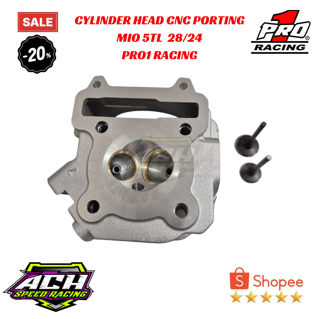 CYLINDER HEAD CNC PORTING KLEP 28/24 MIO 5TL / MIO SPORTY / MIO SMILE / NUOVO / SOUL KARBU PRO1 RACI