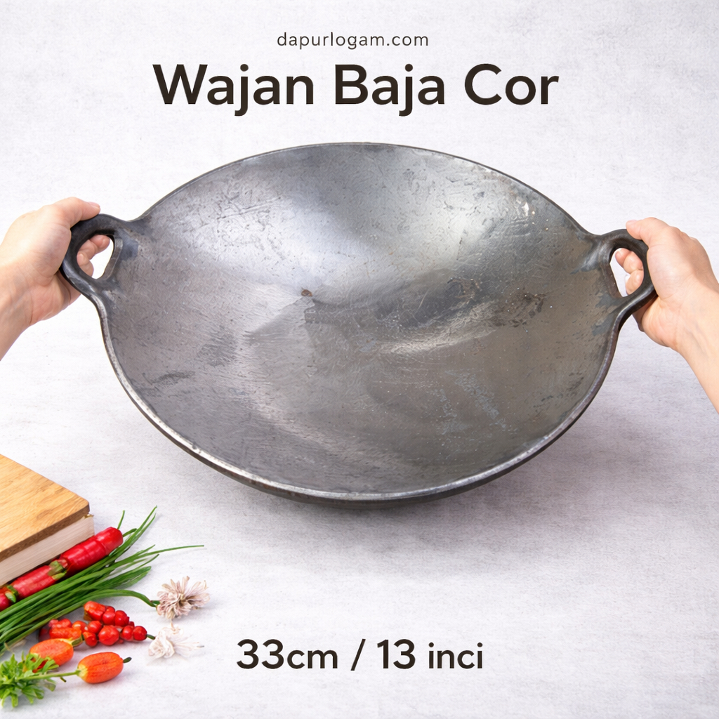 WAJAN BAJA COR 13" 33CM/ WAJAN KUALI BAJA/ WOK BESI COR/ WAJAN JUMBO / WOK KUALI BAJA