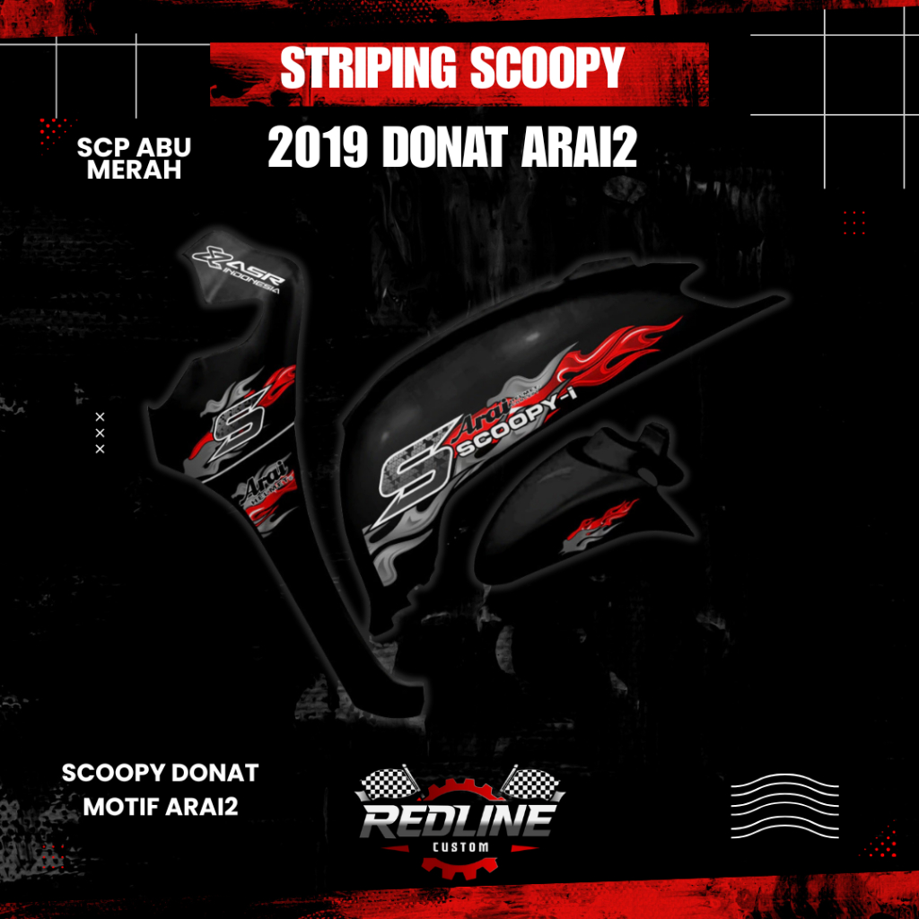 STRIPING TRANSPARAN SCOOPY 2022 PRESTIGE ARAI2 STICKER TRANSPARAN SCOOPY