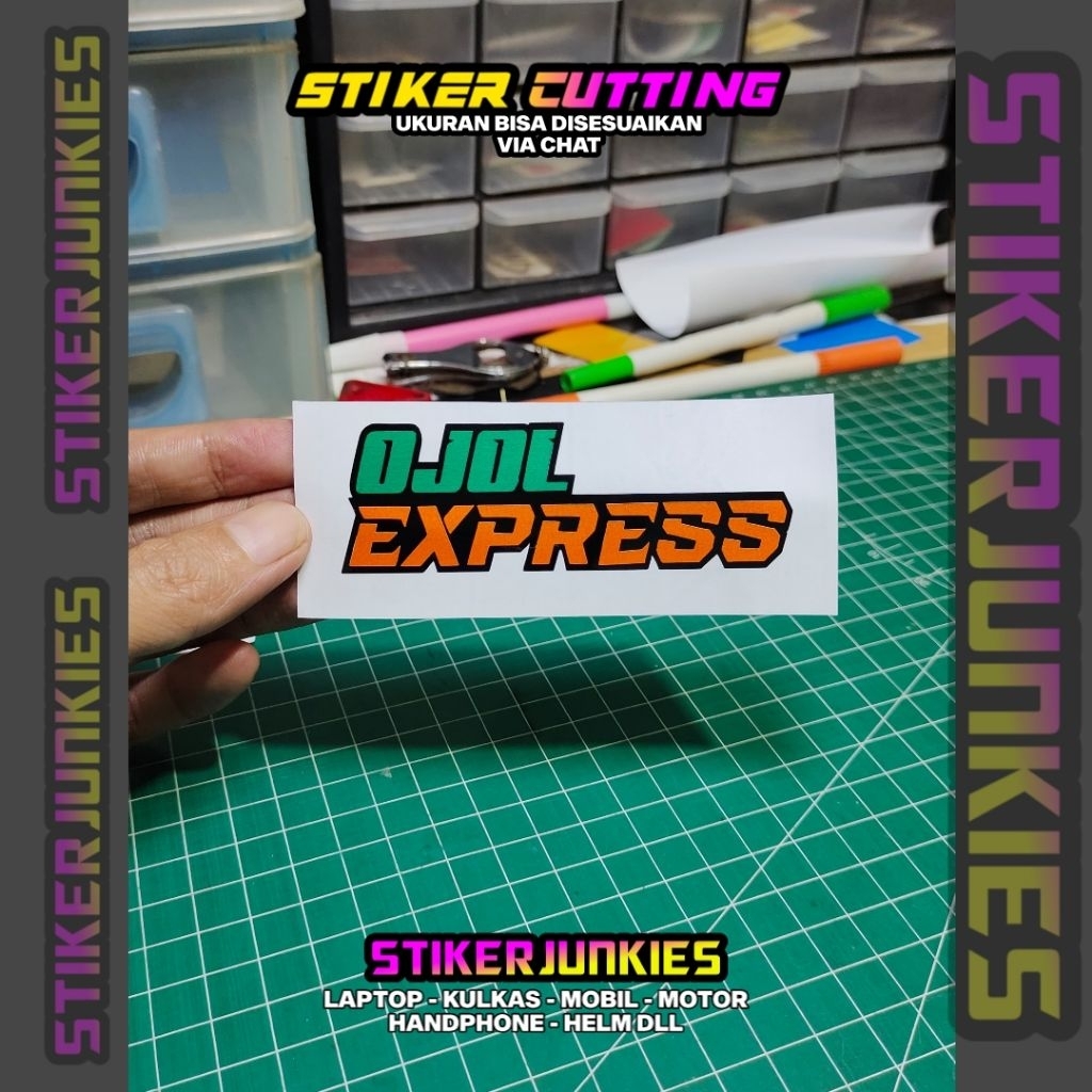STIKER OJOL EXPRESS STICKER CUTTING OJOL
