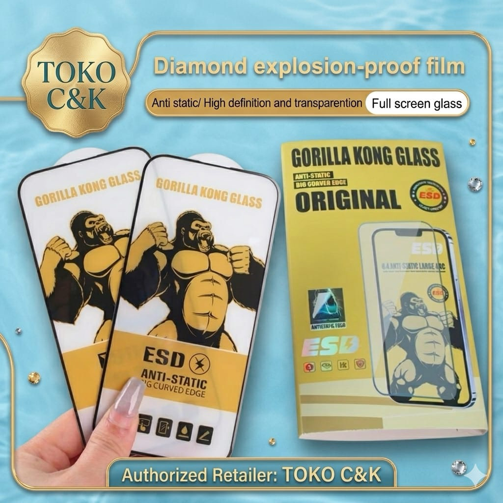 TEMPERED GLASS GORILLA KONG ANTI STATIC CLEAR SAMSUNG A07 A06 A26 A36 A35 A55 A05 S A04 S CORE A02S 