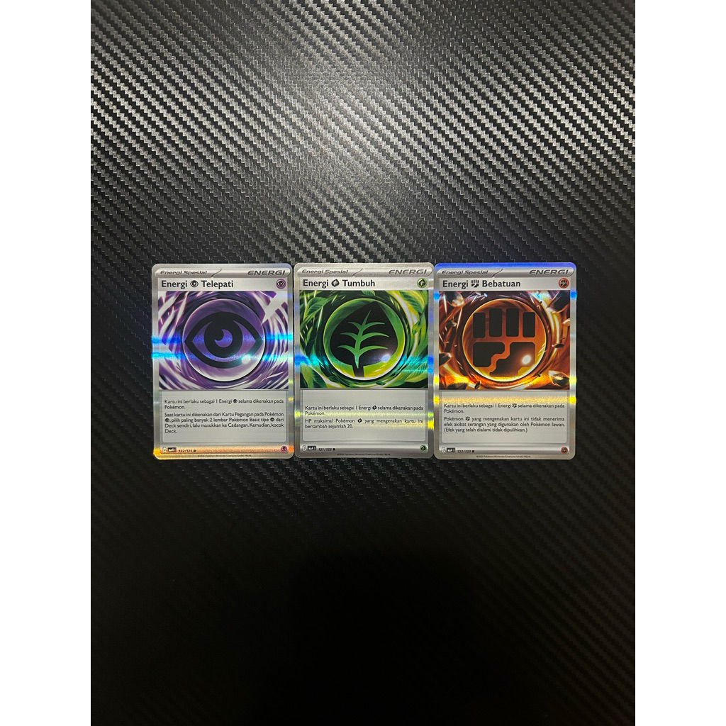 Energi Telepati, Energi Tumbuhan, Energi Bebatuan - Kartu Pokemon TCG Indonesia
