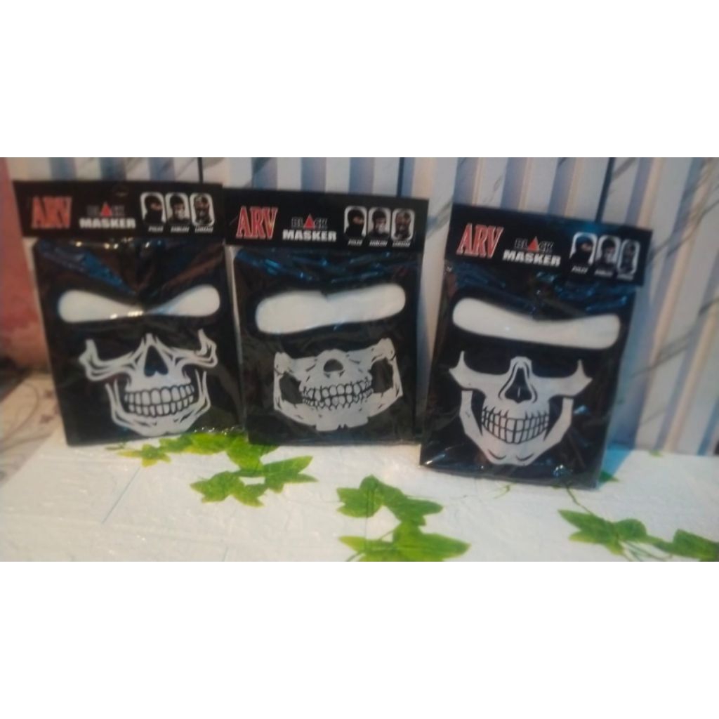 Masker ninja gambar tengkorak fullface