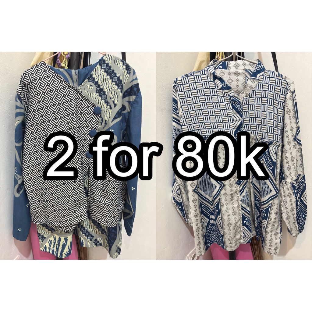 KEMEJA BATIK MURAH WANITA JUMBO BIG SIZE BUNDLING