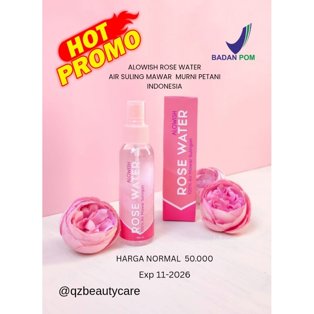 ALOWISH ROSE WATER | Air Mawar Suling Alowish | Air Mawar Suling | Air mawar glowing | Air mawar spr