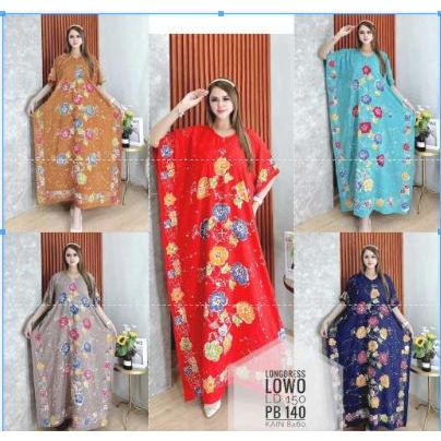 BAJU DASTER BATIK MURAH LOWO KALONG SUPER JUMBO PANJANG LENGAN PENDEK LD 140 - 160  RESLETING BUSUI 