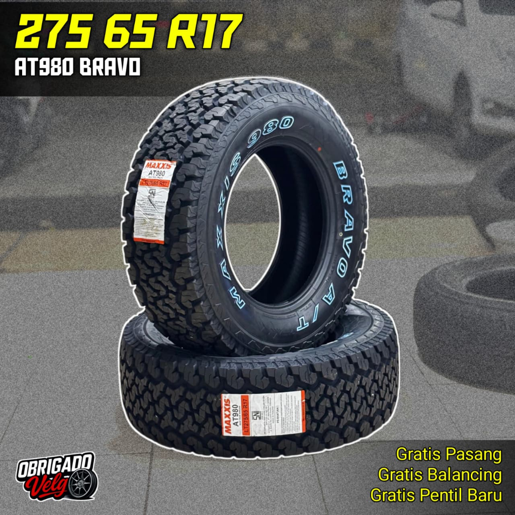 Ban AT Impor Maxxis AT980 Bravo 275 65 R17 AT ring 17 Tulisan Putih - Ban Mobil AT Ring 17