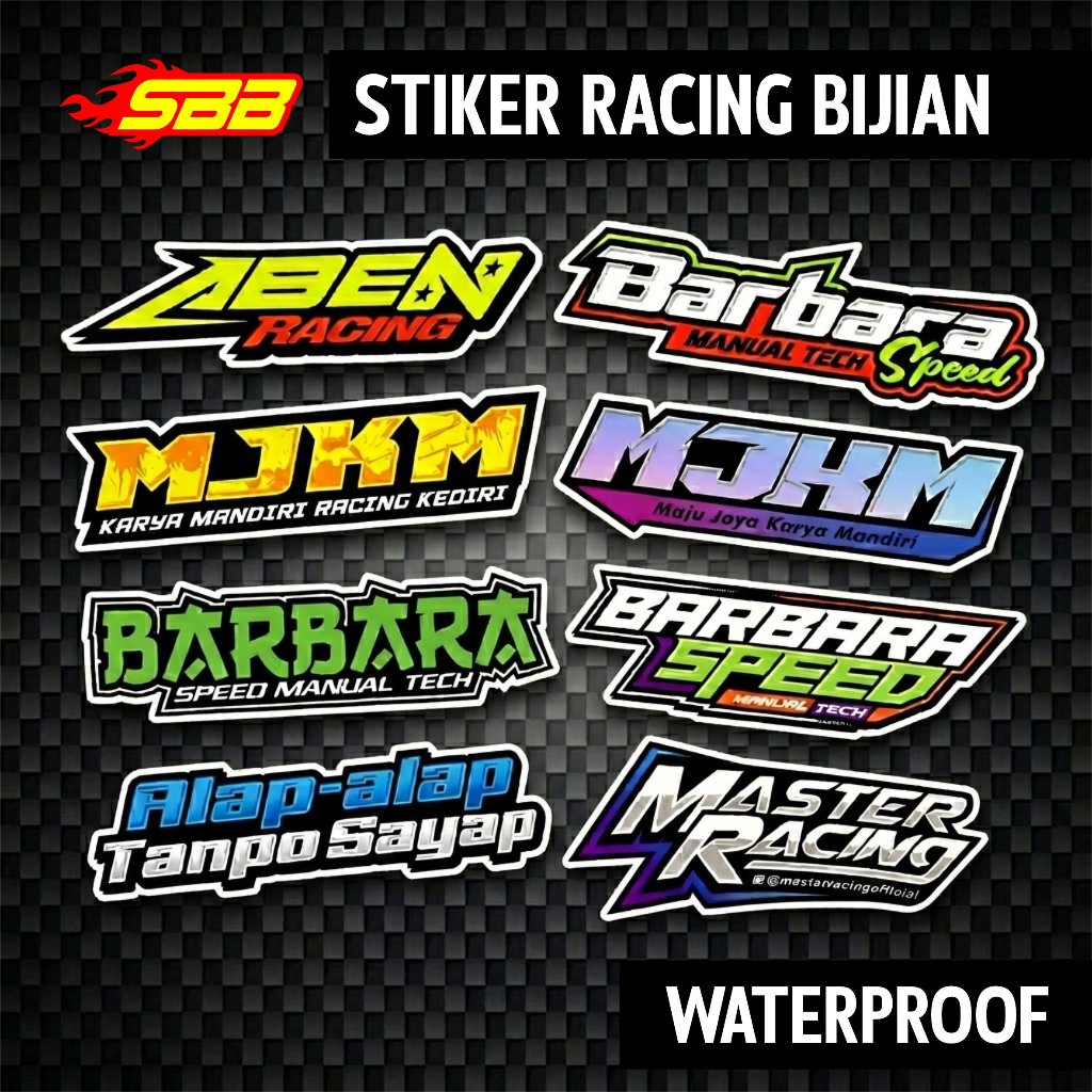 Stiker Motor Racing Bengkel Balap - MJKM Barbara Aben