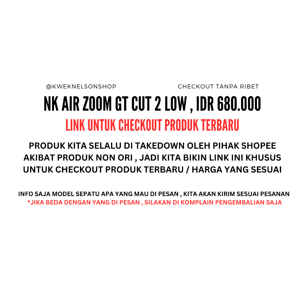 NK AIR ZOOM GT CUT 2 LOW SEPATU BASKET PREMIUM ORIGINAL KOLEKSI