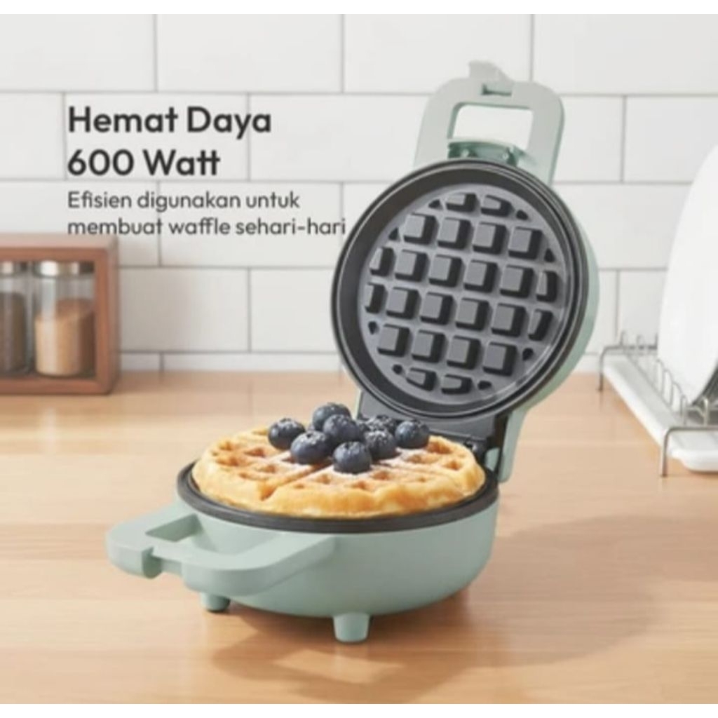 Waffle Maker Hijau Memo/MINI WAFFLE MAKER WARNA HIJAU