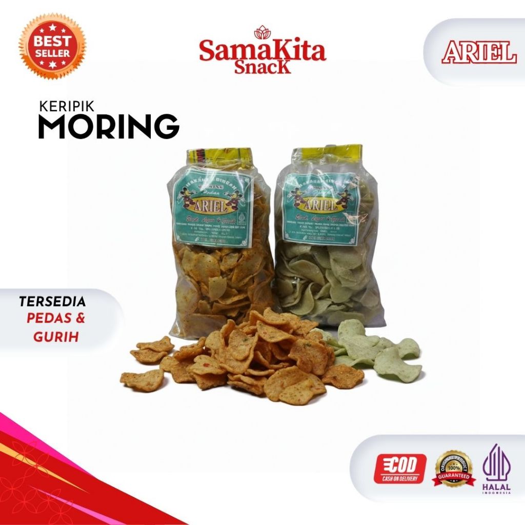 Keripik Moring Ariel Asli Garut / Cemilan Pedas & Gurih - Moring Ariel 250gram 500gram dan 1Kg