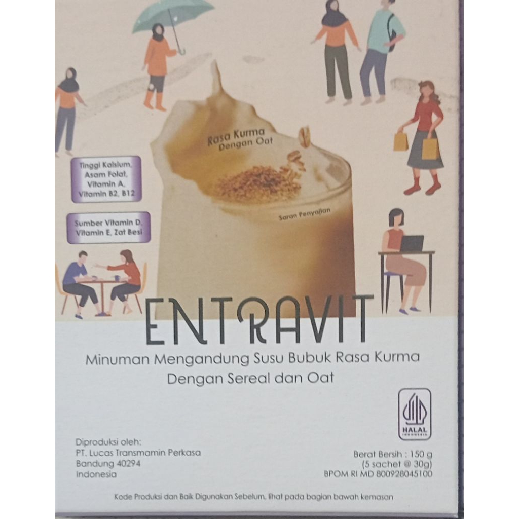 Entravit Susu Bubuk Rasa Kurma 150 gr