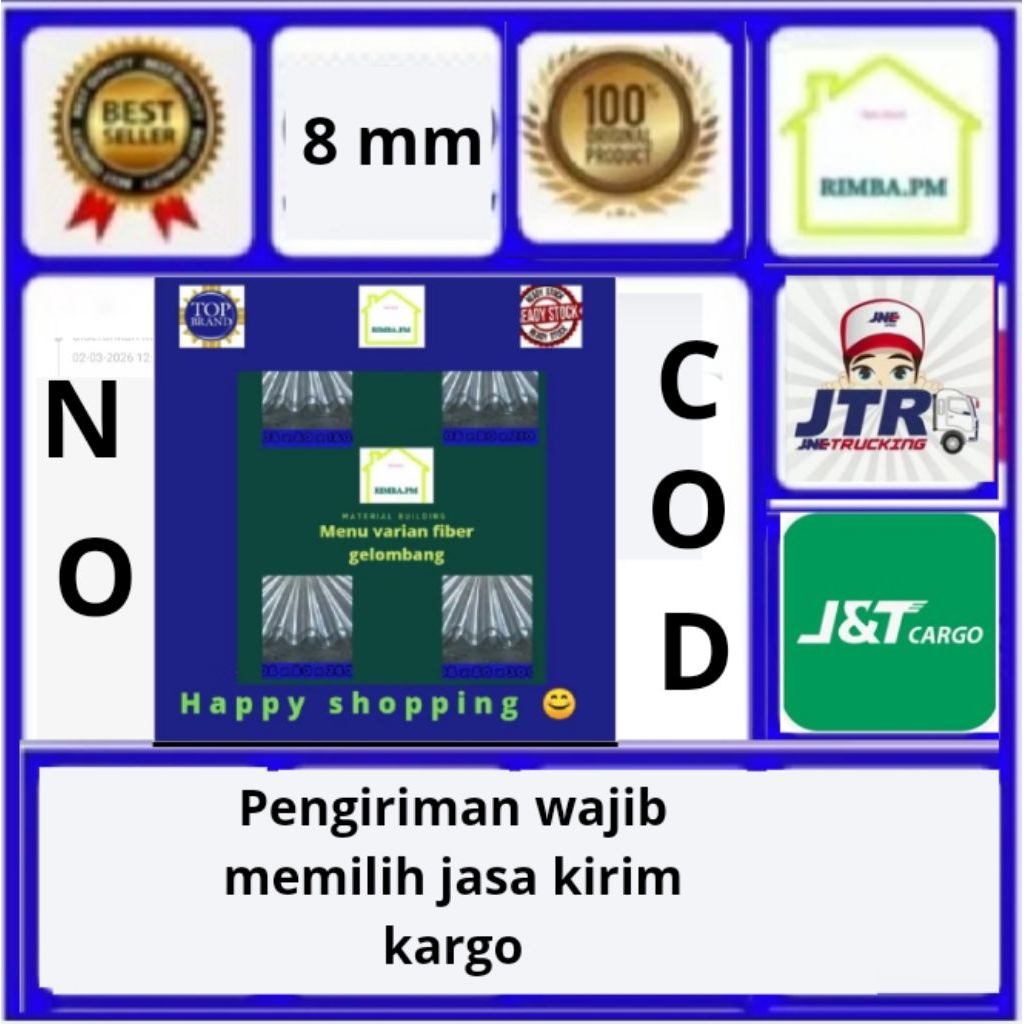 Seng Plastik Gelombang / fiber gelombang Transparan ukuran varian ecer
