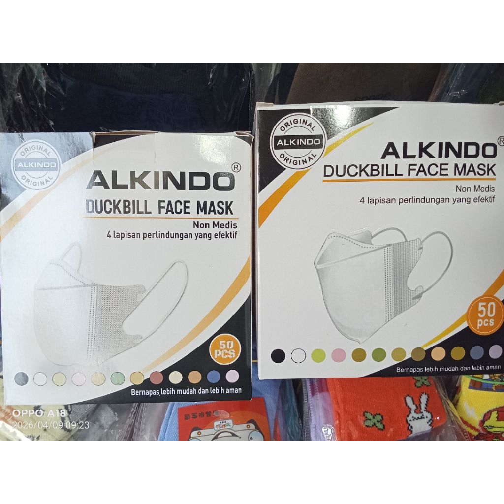 Masker  Duckbil Alkindo Per Box/Masker Hijab Alkindo Isi 50Pcs .