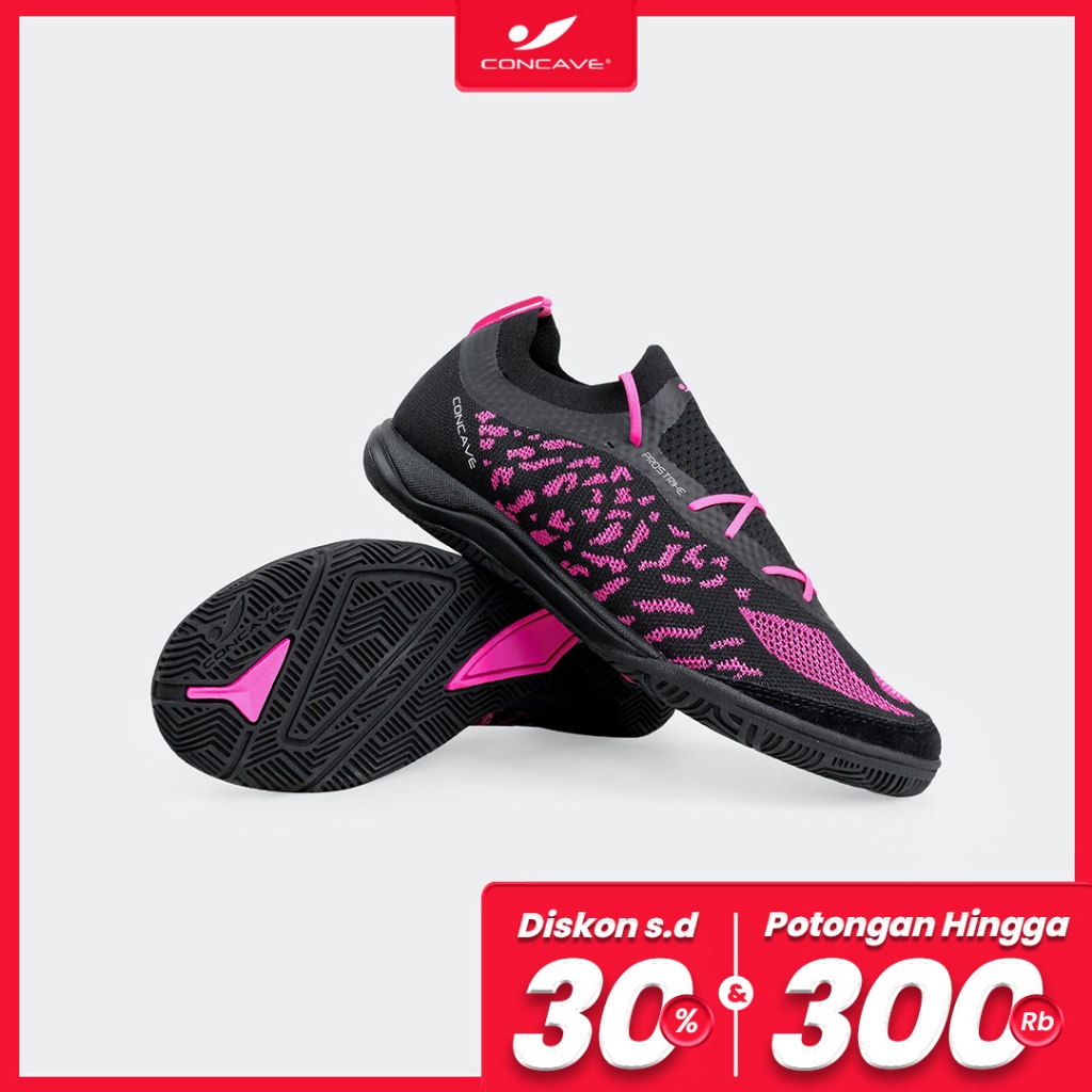 Concave Sepatu Futsal Jlingz - Volt Black / Pink - Original 100%