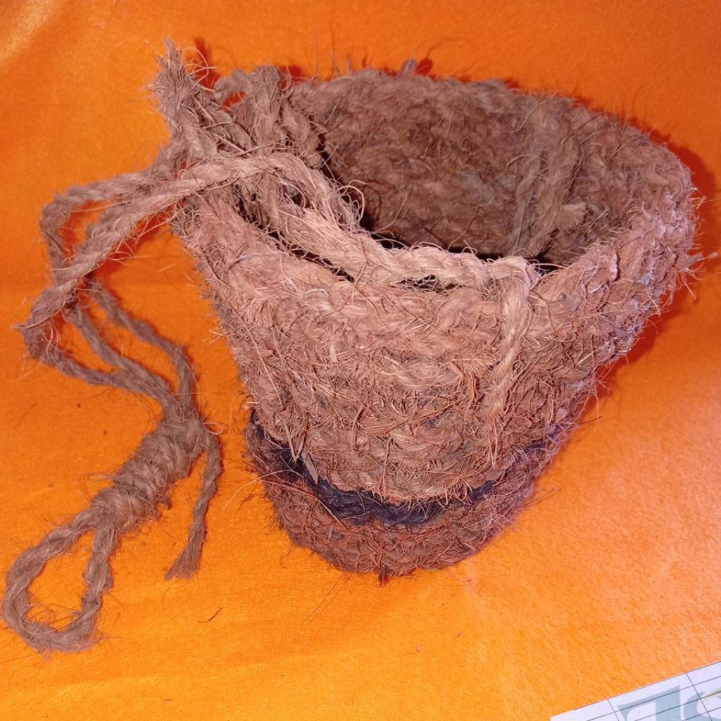 Pot Gantung Rajut 2 Warna Pot  Gantung Anggrek