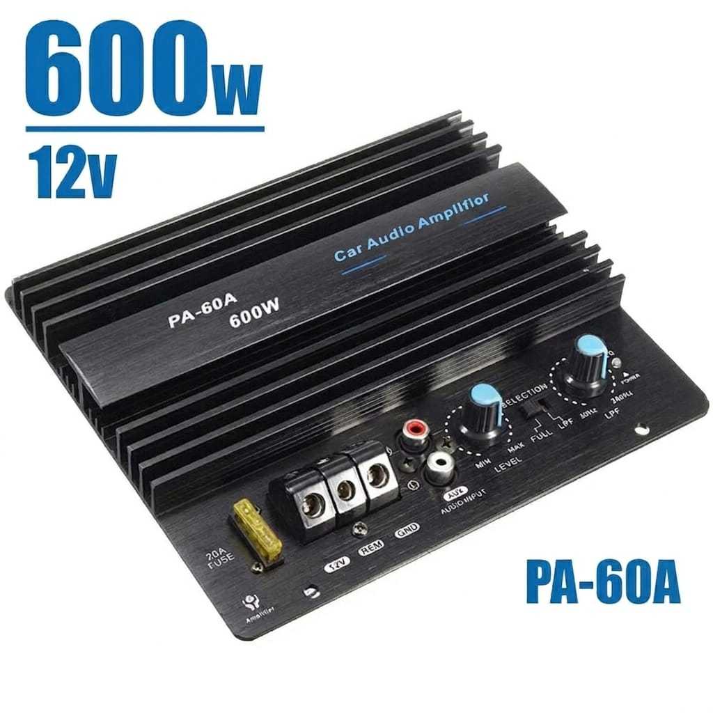 Ancomfu Mono Car Audio Amplifier Board Subwoofer Bass Module 600W PA-60A 12V PA 60A Amplifier Subwoo