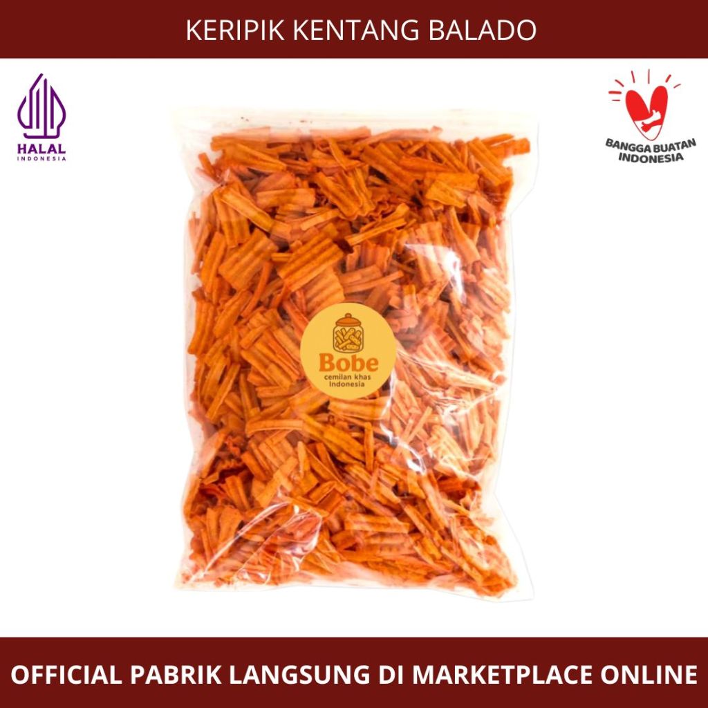 [Toko Kue Bobe] - Keripik Kentang Balado - Snack Kiloan