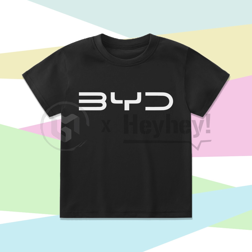 Baju anak kaos anak motif BYD Mobil listrik indonesia