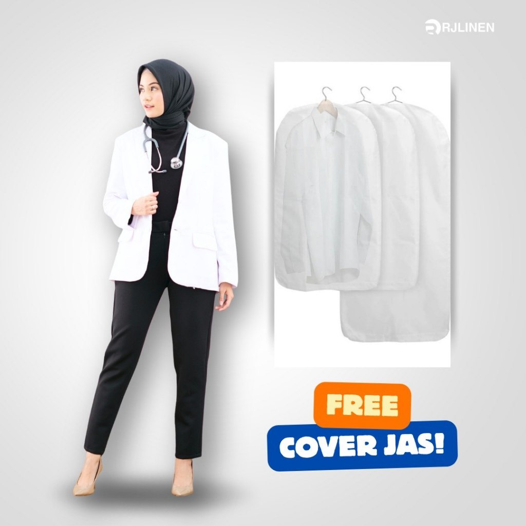 Jas Dokter Lengan Panjang / Baju Dokter / Jas Dokter Wanita / Jas Dokter Pria / Sneli / Jas Koas