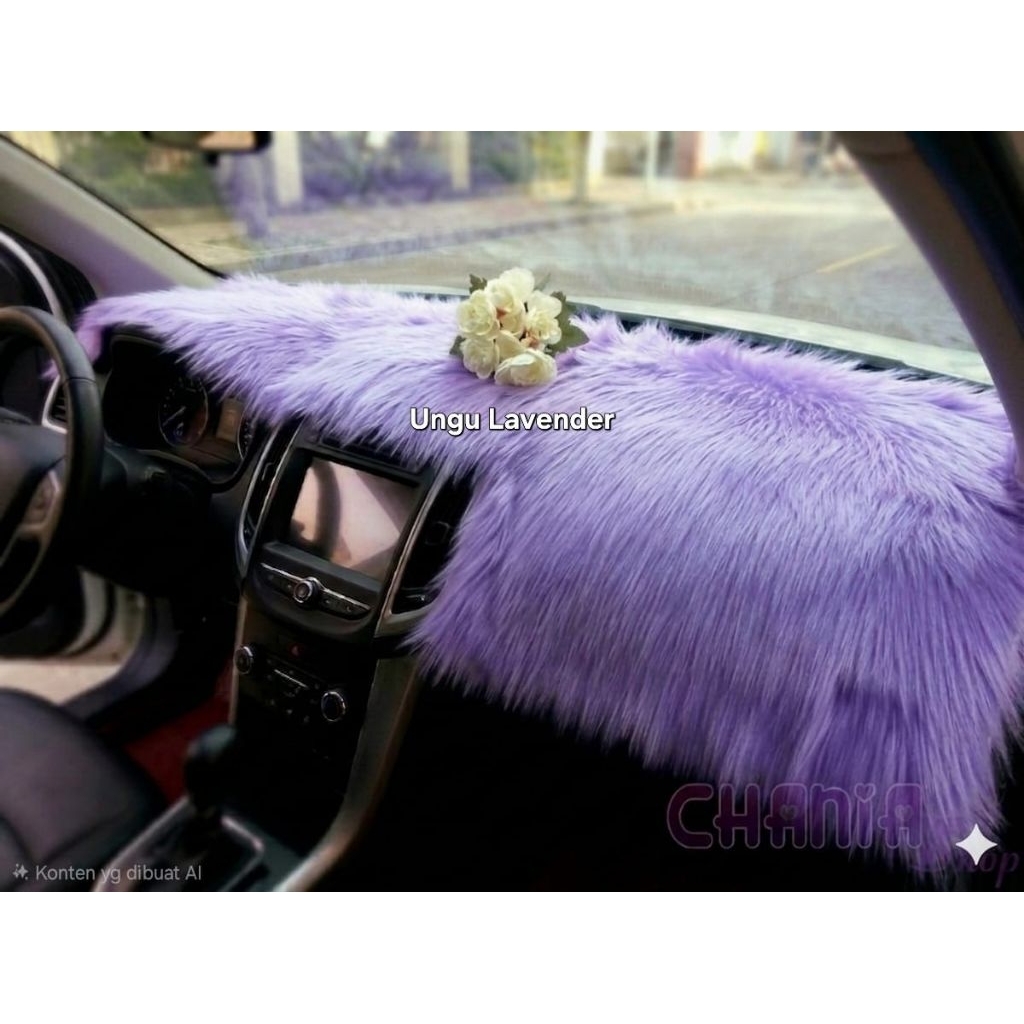 Bulu Dashboard Mobil - Ungu Lavender